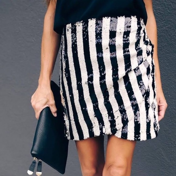 DO+BE Dresses & Skirts - DO+BE Striped Sequin Skirt M